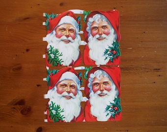 Papiers découpés vintage de Noël - Papier éphémères pour Noël, Père Noël, Saint-Nicolas - Papiers vintage pour carnet de Noël de Noël d'Angleterre