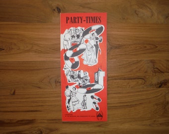 Best Vintage 1960's Party-Times Booklet - Kitschy '60's Seasonal Party Ideas Recipes Ephemera - Vintage Teenager Party Scrapbook Booklet