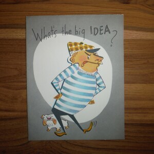 Silly Vintage 1950&#39;s Get Well Card - &#39;50&#39;s Funny Get Well Card - Vintage Get Well I&#39;m sorry You&#39;re Sick Junk Journal Ephemera