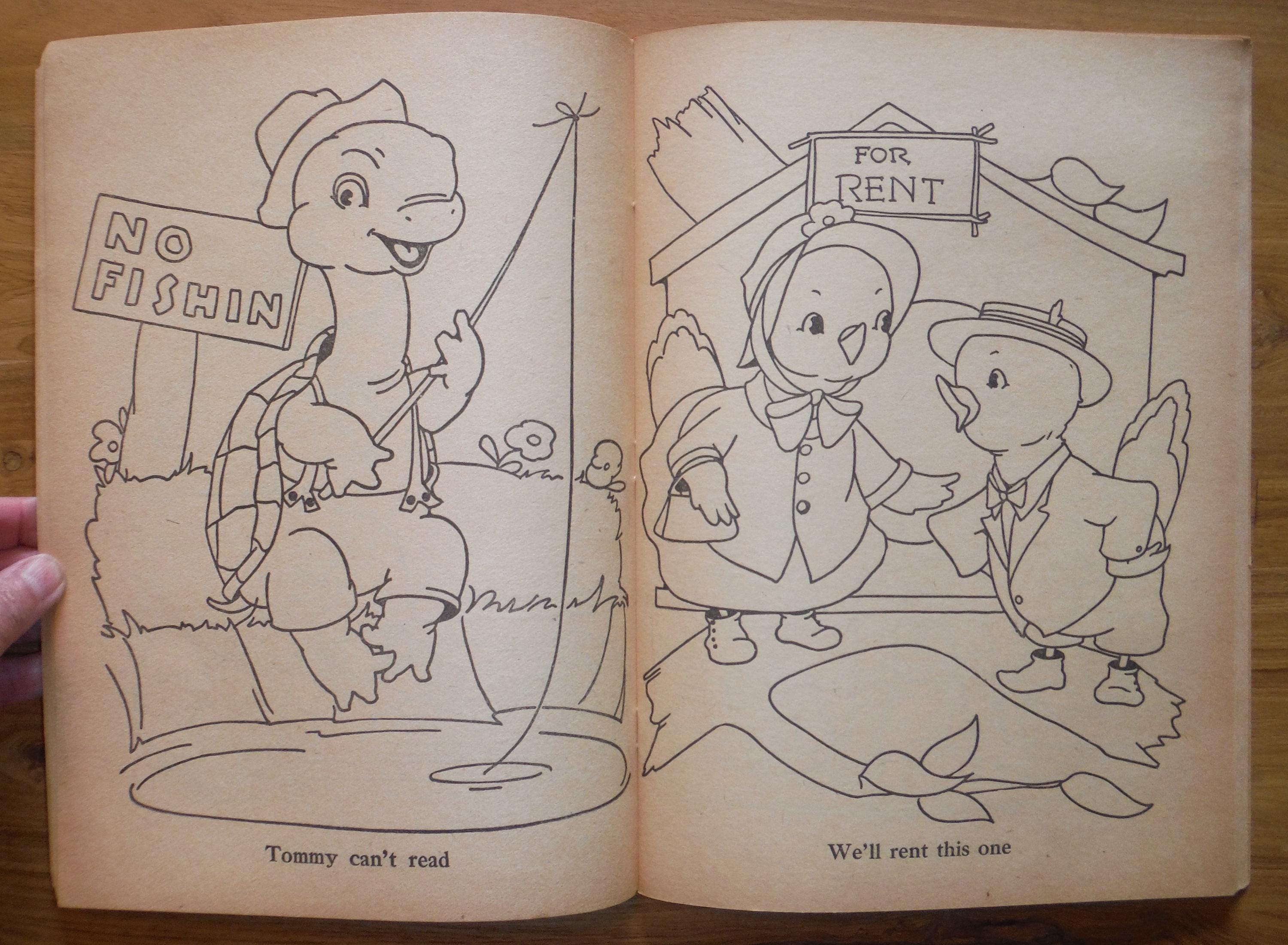 BEST Vintage 1930's Child's Coloring Book - Cute Antique '30's