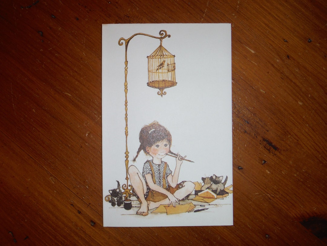 Vintage Holly Hobbie Greeting Card 1970's Vintage Holly Hobbie