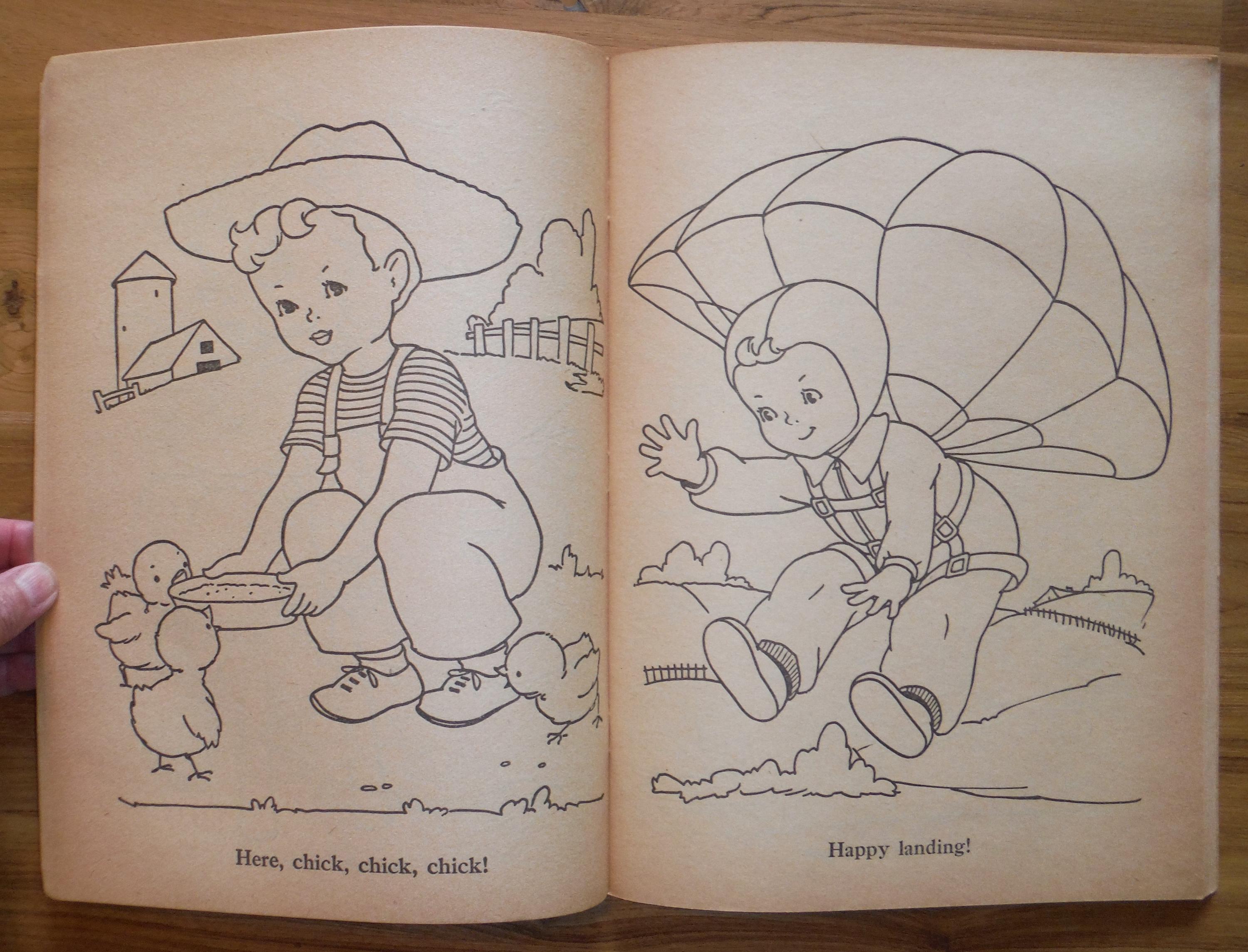 BEST Vintage 1930's Child's Coloring Book - Cute Antique '30's