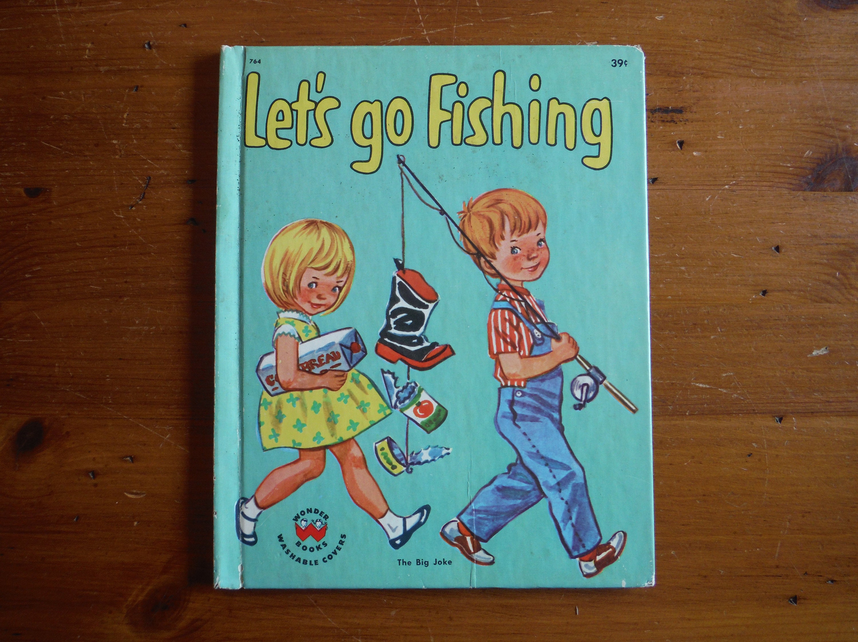 Vintage 1950's Let's Go Fishing Book 1955 Let's Go Fishing Wonder