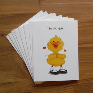 8 Vintage Suzy&#39;s Zoo Thank You Cards  - 1980&#39;s Suzy Zoo Greeting Card - Best Vintage Duck Card Journal Scrapbook Ephemera