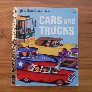 ヴィンテージカーとトラック リトルゴールデンブック - 1970年代 リトルゴールデンブック - 1978年 子供用車とトラック 乗り物 スクラップブック ジャーナル エフェメラ