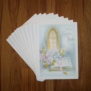 10 cartes de remerciements vintages pour votre sympathie - Remerciements sincères des années 60 - Cartes religieuses vintage de remerciement pour votre expression de sympathie