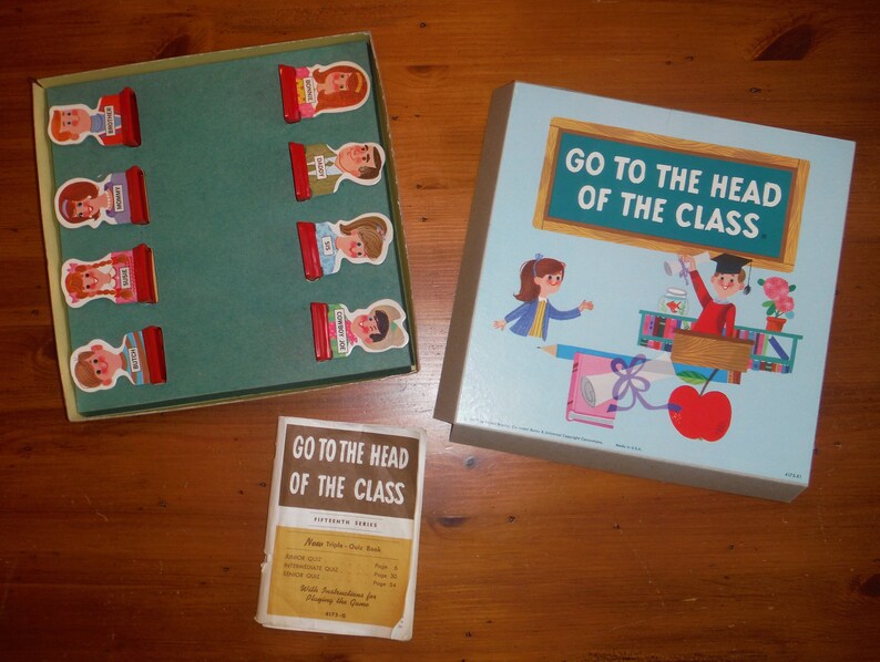 Vintage Head of the Class Game Pieces 1967 Go To The Head Of Etsy France