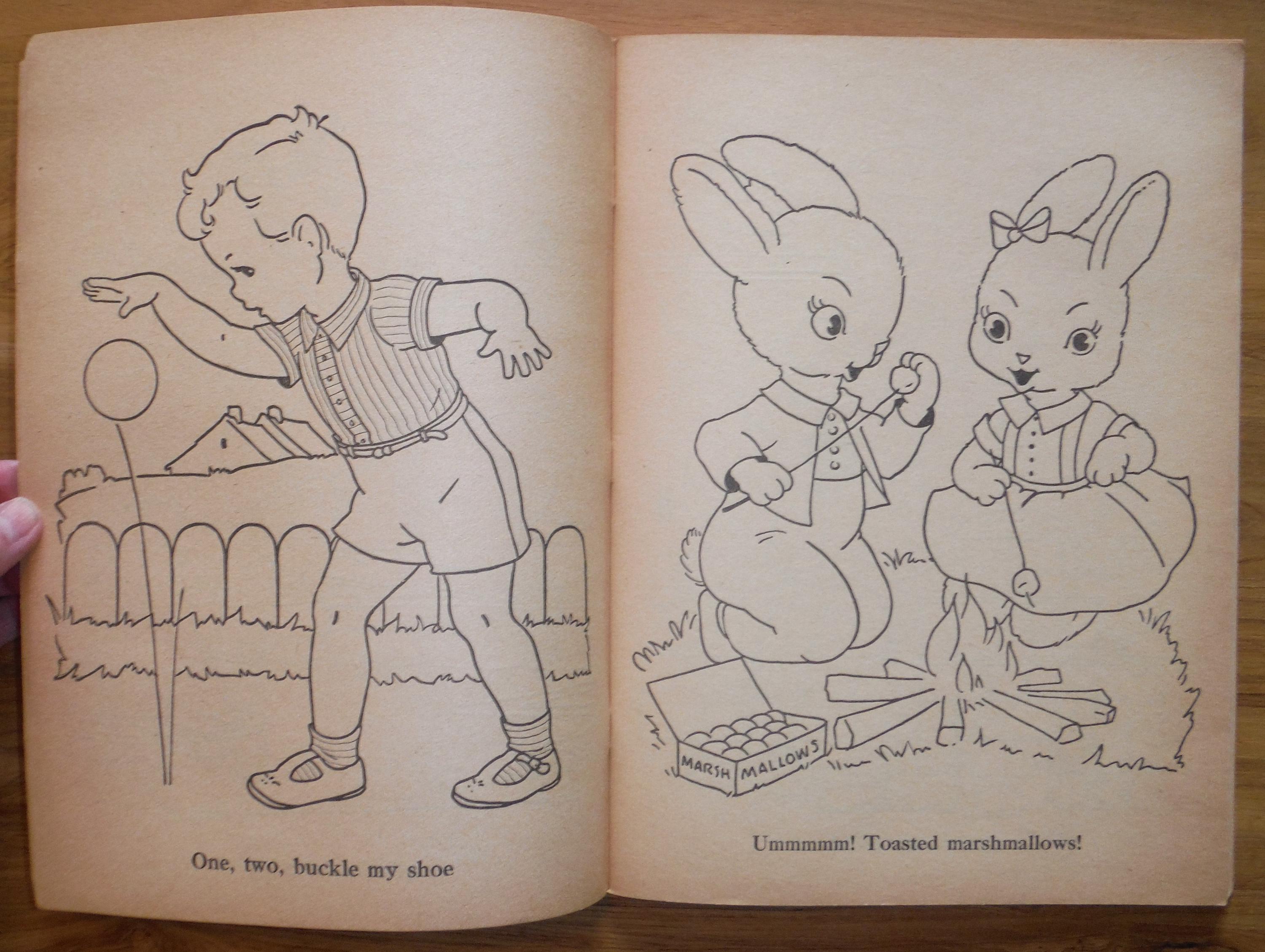 BEST Vintage 1930's Child's Coloring Book - Cute Antique '30's