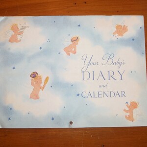 Meilleur agenda et calendrier vintage pour bébé - Album Heinz Foods des années 40 pour bébé, album de disques pour bébés - Chambre de bébé éphémères pour bébés de 1947