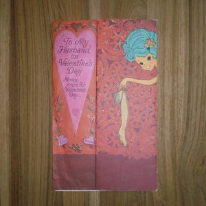Beste Vintage 1980er Jahre Ehemann Valentinskarte - 80er Jahre Ehemann Frech Retro Valentinstag Karte - Vintage Sexy Strip Tease Valentinstag Karte Ephemera
