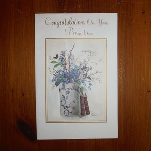 Vintage jaren 1960 Promotie Gefeliciteerd Kaart - Ongebruikelijke jaren '60 Felicitatie Promoties Kaart - 1960 Congrats New Job Wenskaart
