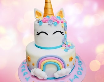 Unicorn Birthday Cake Decorations