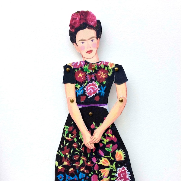 Frida Goddess cut out and make articulated puppet