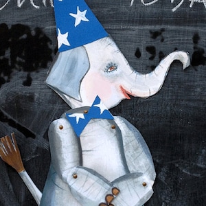 Knip en maak pop Olifant