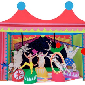wini-tapp cut out and make circus, nursery decor, rainy day activity, circus decor, activity set, craft activity, fun activity, quality game