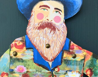 Claude Monet cut out and make Paper puppet, craft puppet, gifts for teenagers, puppet kits, rainy day activity, quality