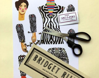 Bridget Riley Cut and Make Puppet