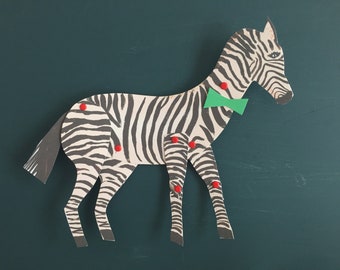 Zebra cut and make puppet