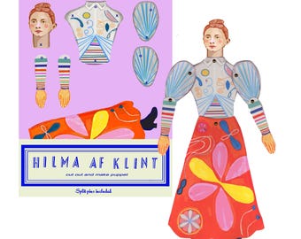 Hilma af Klint Cut and Make articulated puppet