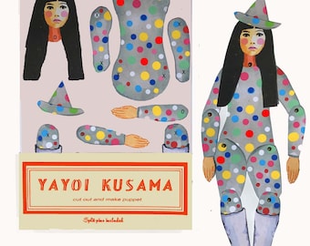 Yayoi Kusama Cut and Make articulated puppet