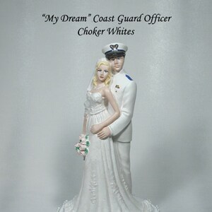 Coast Guard Whites Military Wedding Cake topper 49CGOW