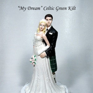 Schottischer Kilt Grün Hochzeitstorte Topper Braut 49KG