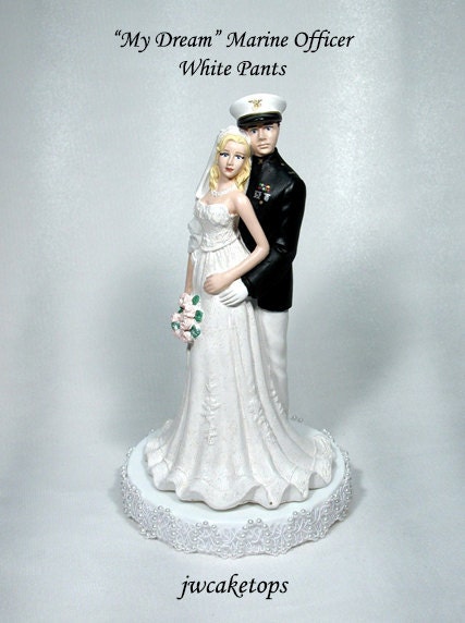 Marine Officer White Pants USMC Military Wedding Cake Top 49MOW - Etsy Marine Officer White Pants USMC Military Wedding Cake Top 49MOW - Etsy