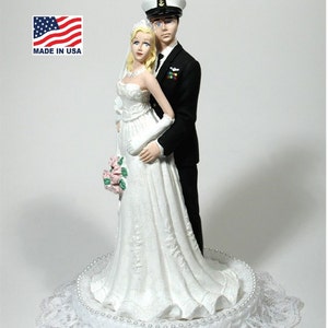 Navy Blues Enlisted Military Wedding Cake topper 49NBE