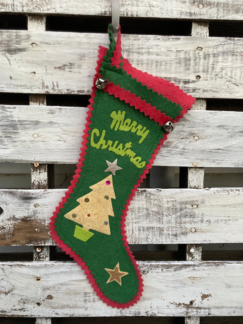 Vintage Felt Christmas Stockings 
