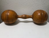 1920 s Wood Dumbell Weight Home Decor