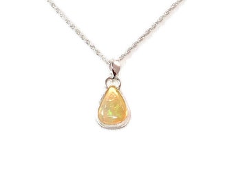 Opal Sterling Silver Necklace