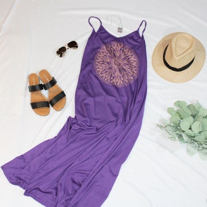 Purple Maxi Dress with Rose Gold Mandala