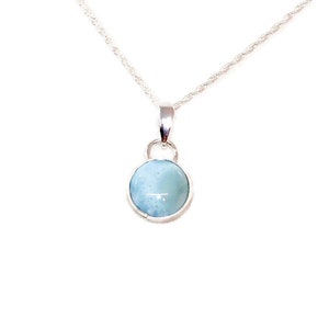 Larimar and Sterling Silver Pendant Necklace