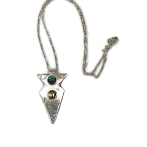 Sterling Silver Abalone Pendant Necklace