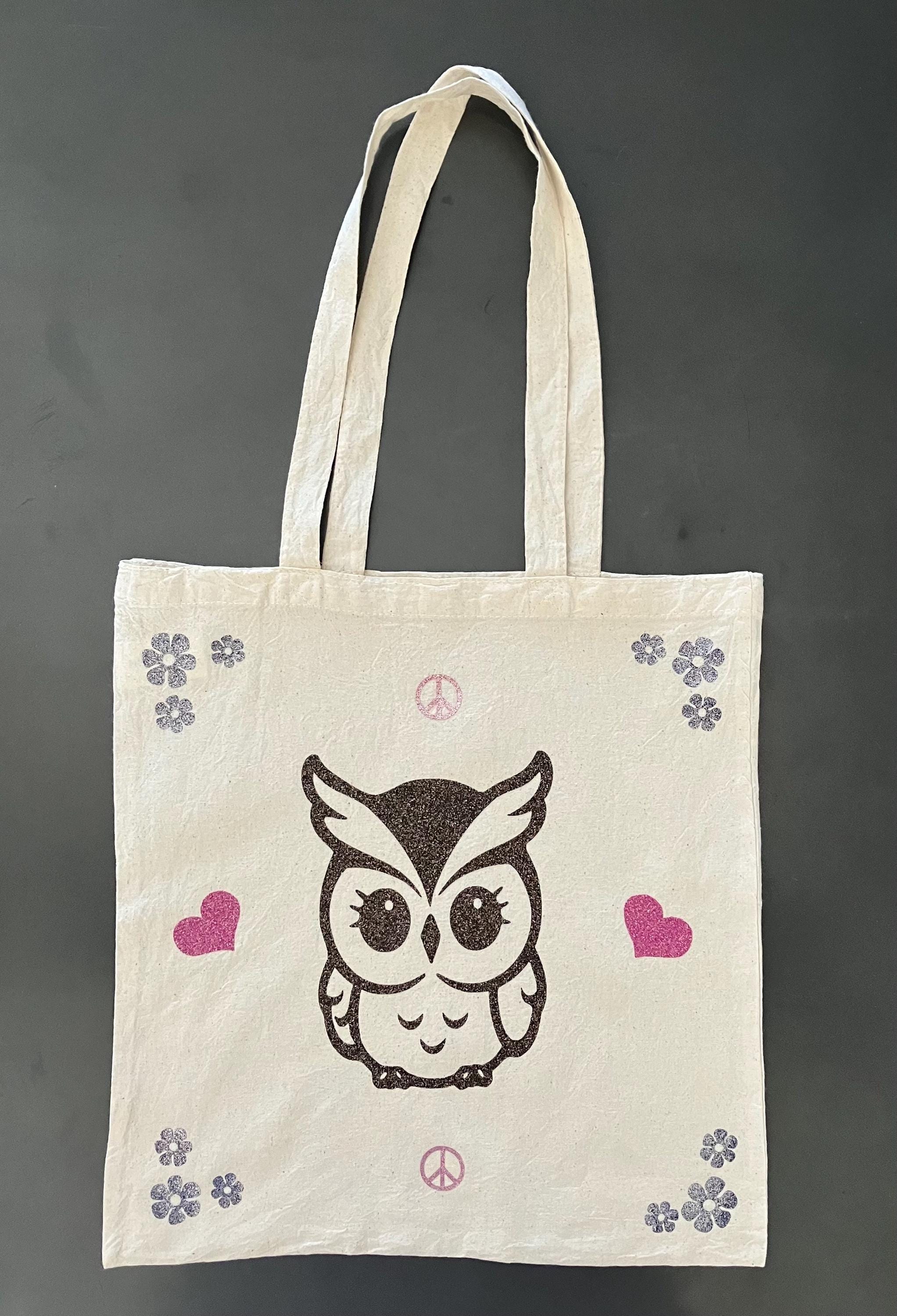 Peace and Love Owl Tote