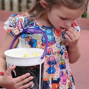 Disney inspired Popcorn Pearl Dress Milk Silk/Baby to Girls Sizes