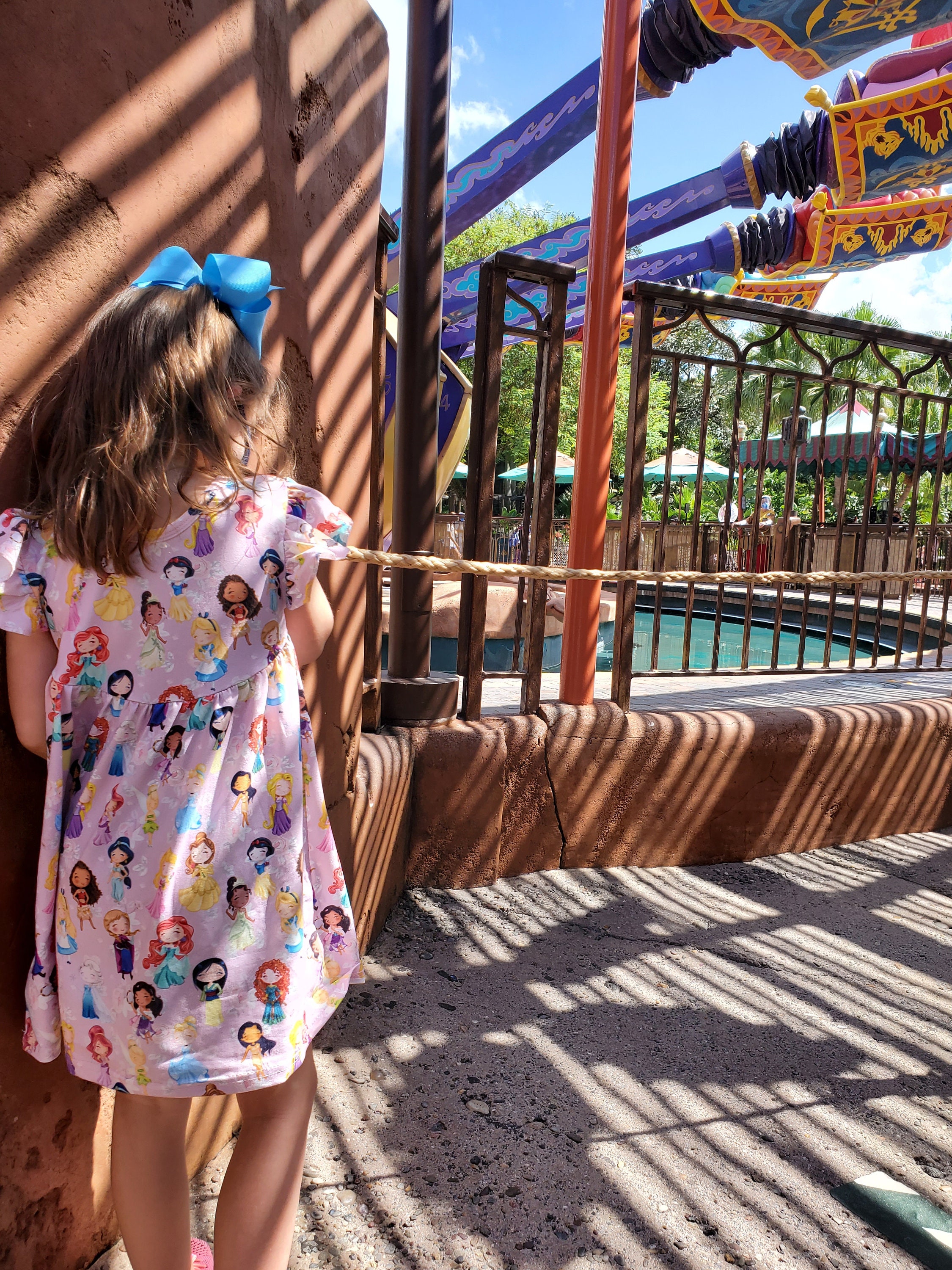 milk silk disney dress Multi-printed Cartoon Pr*ncess dress with collar. DRG51909 JEAN S