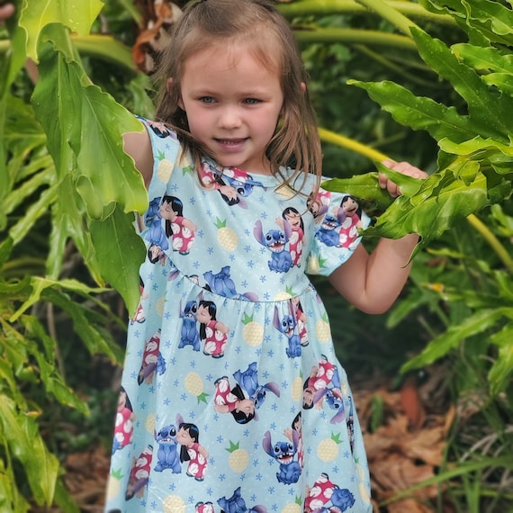 Disney Inspired Lilo Stitch Milk Silk Dress