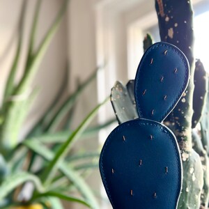 leather cactus decor // planter decor // fake cactus plant // modern home decor // boho decor // forever cactus // luxurious faux cactus image 8