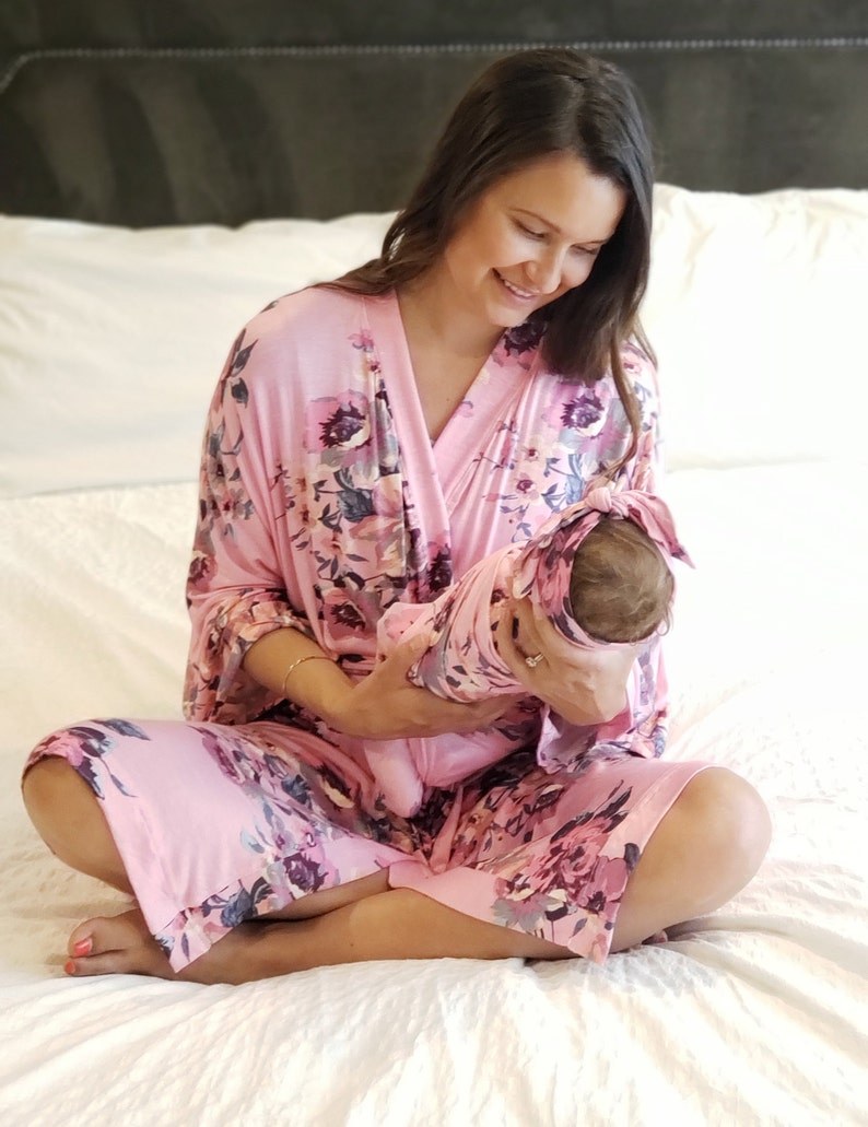 Matching Robe Swaddle Set Hospital Maternitymade in USA Etsy