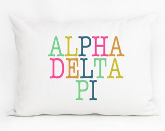 Alpha Delta Pi Cosmetic Bag or pillow | gift | bid day | rush | big sis | lil sis | sorority | READY TO SHIP