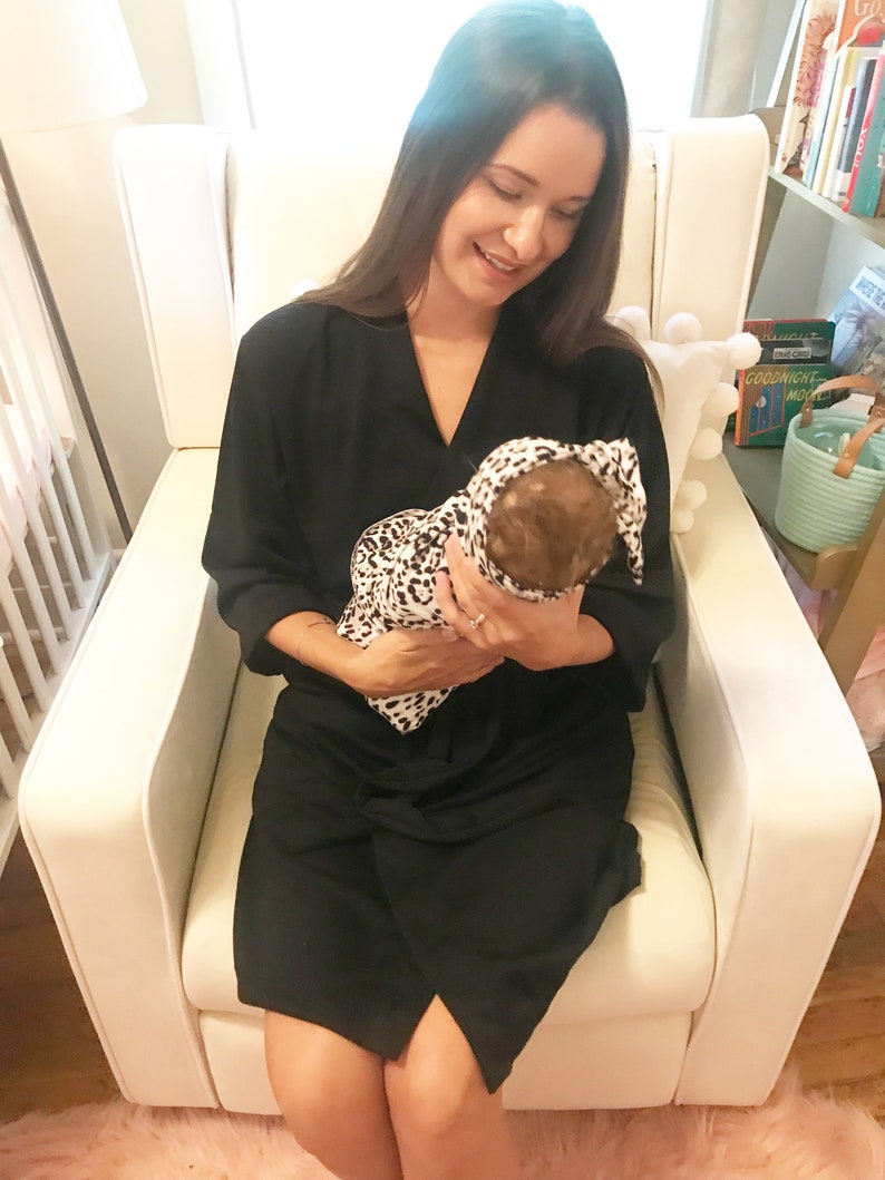 Matching hospital robe and swaddle set leopard animal print Etsy