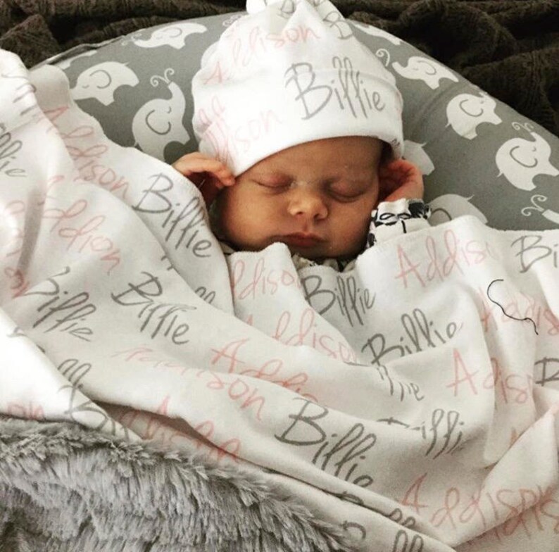 Personalized Baby Blanket Organic Swaddle Blanket Name Etsy