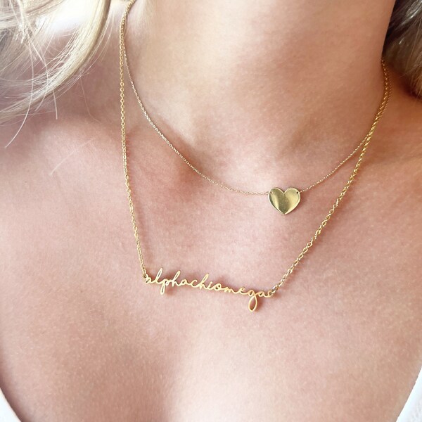 Alpha Chi Omega Heart Necklace main image 1