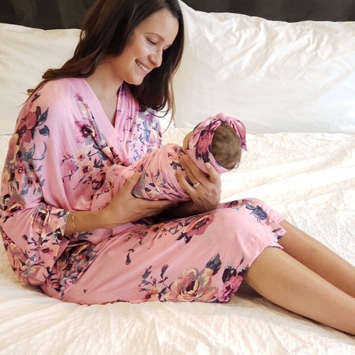 Matching Robe Swaddle Set Hospital Maternitymade in USA Etsy