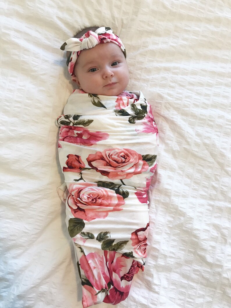 Matching Mom Robe Swaddle 3piece Hospital Set Girl Etsy