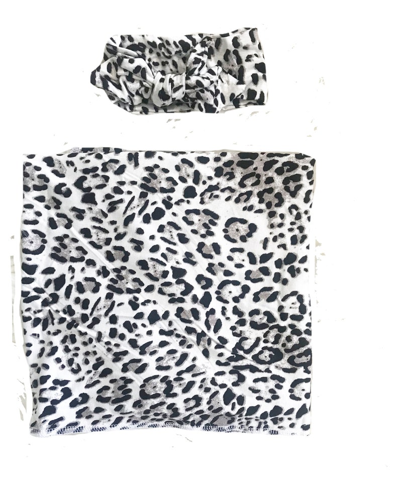 Matching hospital robe and swaddle set leopard animal print Etsy