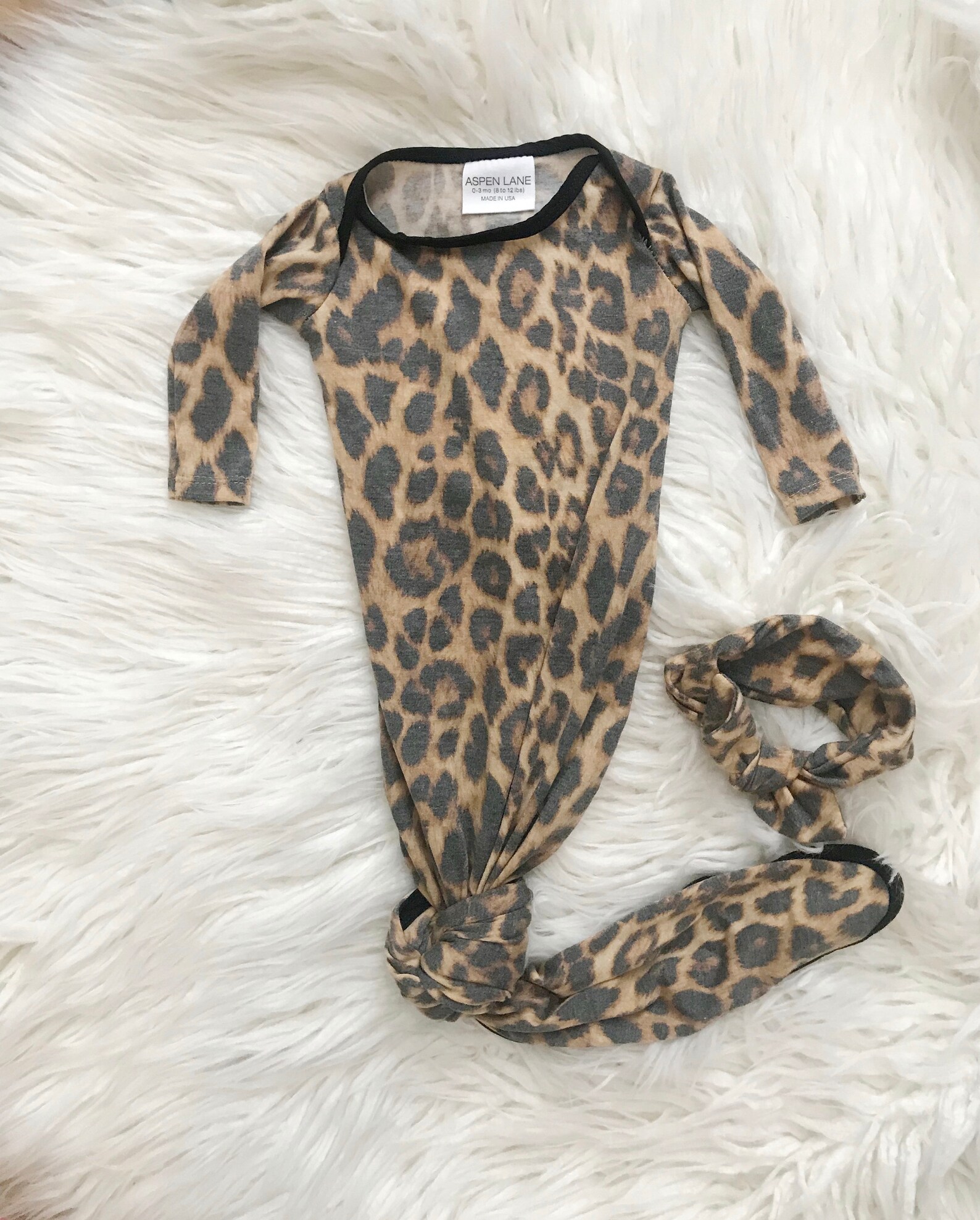 Matching Robe Swaddle Set Girl Leopard Hospital Etsy