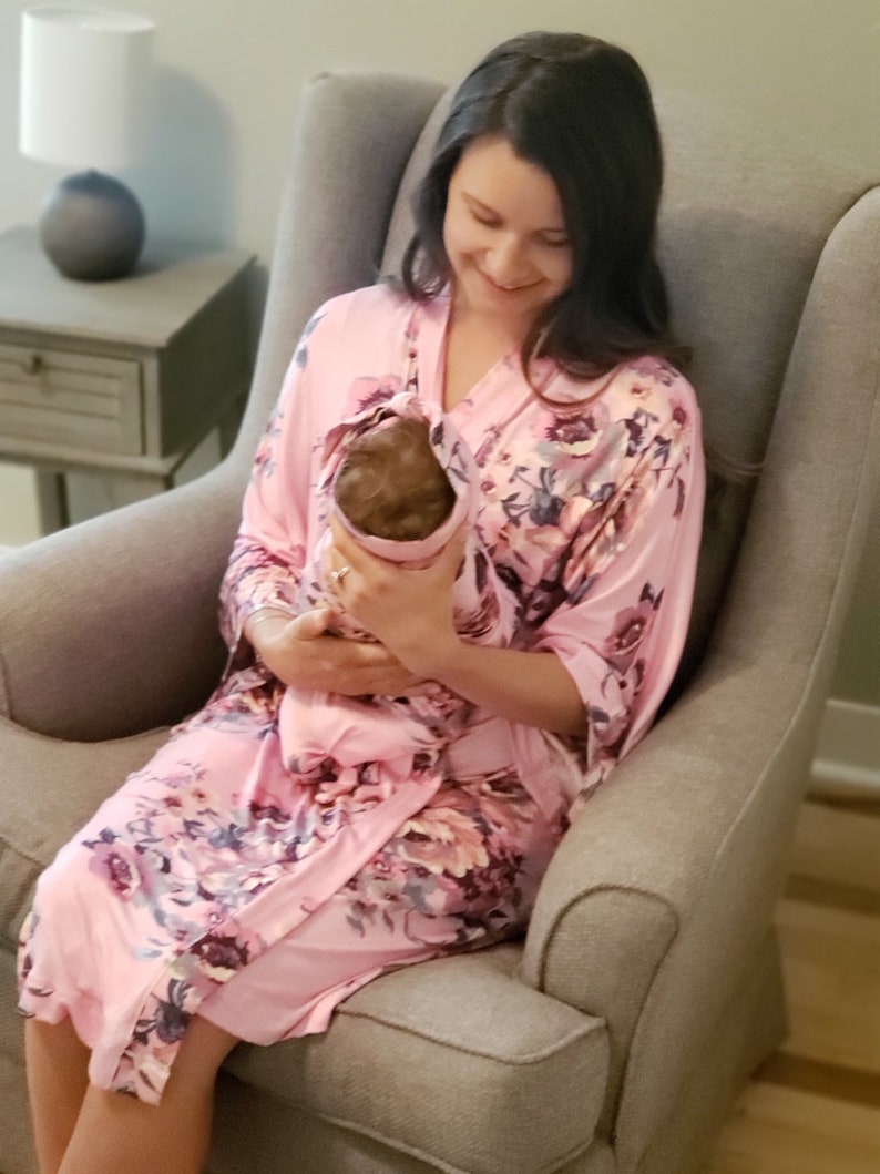 Matching Robe Swaddle Set Hospital Maternitymade in USA Etsy