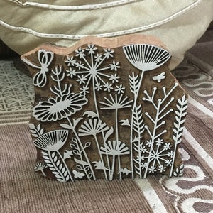 Maedow 01 , pottery stamp ceramic mould scrapbooking tjap batik printing floral carved stamps.